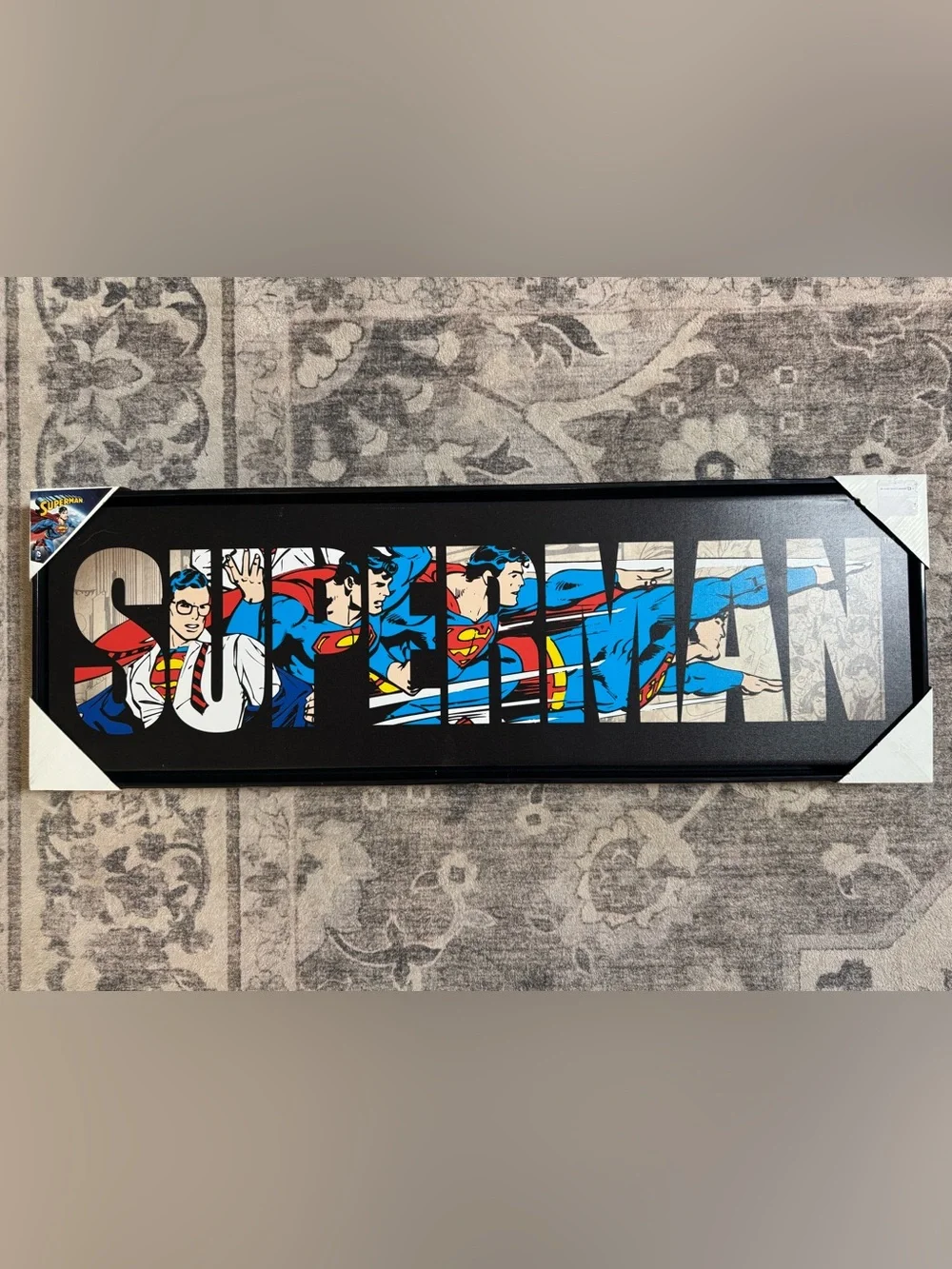 DC Comics Superman Framed Wall Art 36x12 New